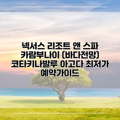 넥서스 리조트 앤 스파 카람부나이 (바다전망) 코타키나발루 아고다 최저가 예약가이드