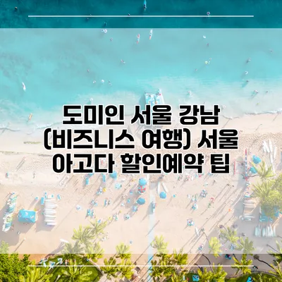 도미인 서울 강남 (비즈니스 여행) 서울 아고다 할인예약 팁