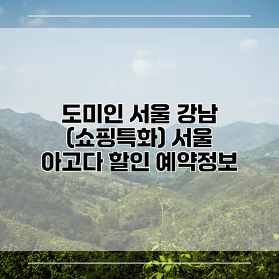 도미인 서울 강남 (쇼핑특화) 서울 아고다 할인 예약정보