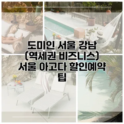 도미인 서울 강남 (역세권 비즈니스) 서울 아고다 할인예약 팁