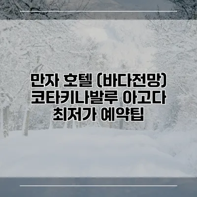 만자 호텔 (바다전망) 코타키나발루 아고다 최저가 예약팁