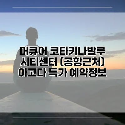 머큐어 코타키나발루 시티센터 (공항근처) 아고다 특가 예약정보