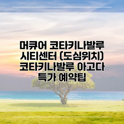 머큐어 코타키나발루 시티센터 (도심위치) 코타키나발루 아고다 특가 예약팁