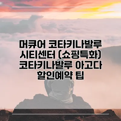 머큐어 코타키나발루 시티센터 (쇼핑특화) 코타키나발루 아고다 할인예약 팁