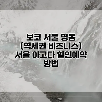 보코 서울 명동 (역세권 비즈니스) 서울 아고다 할인예약 방법