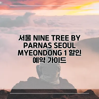 서울 NINE TREE BY PARNAS SEOUL MYEONDONG 1 할인 예약 가이드