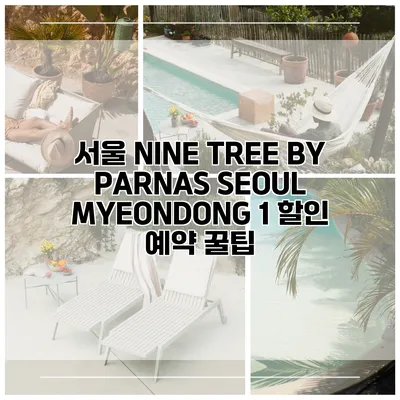 서울 NINE TREE BY PARNAS SEOUL MYEONDONG 1 할인 예약 꿀팁