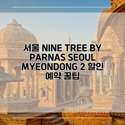 서울 NINE TREE BY PARNAS SEOUL MYEONDONG 2 할인 예약 꿀팁