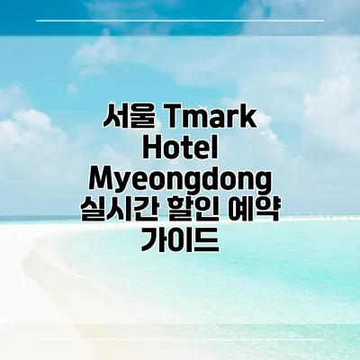 서울 Tmark Hotel Myeongdong 실시간 할인 예약 가이드