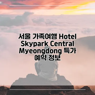 서울 가족여행 Hotel Skypark Central Myeongdong 특가 예약 정보