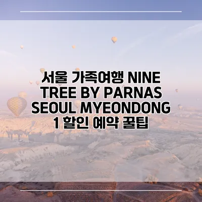 서울 가족여행 NINE TREE BY PARNAS SEOUL MYEONDONG 1 할인 예약 꿀팁