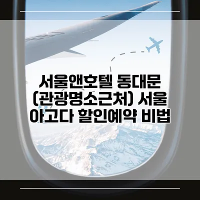 서울앤호텔 동대문 (관광명소근처) 서울 아고다 할인예약 비법