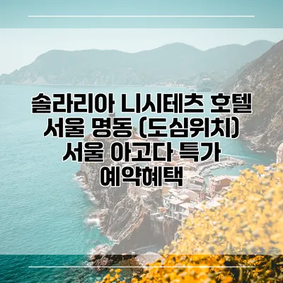 솔라리아 니시테츠 호텔 서울 명동 (도심위치) 서울 아고다 특가 예약혜택