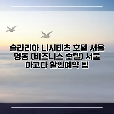 솔라리아 니시테츠 호텔 서울 명동 (비즈니스 호텔) 서울 아고다 할인예약 팁