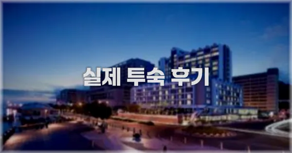 💬 실제 투숙 후기