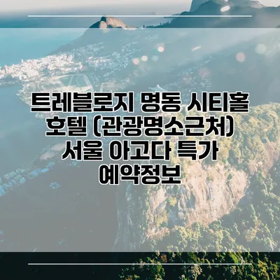 트레블로지 명동 시티홀 호텔 (관광명소근처) 서울 아고다 특가 예약정보