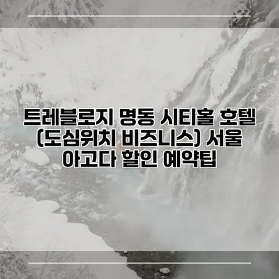 트레블로지 명동 시티홀 호텔 (도심위치 비즈니스) 서울 아고다 할인 예약팁