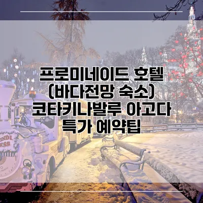 프로미네이드 호텔 (바다전망 숙소) 코타키나발루 아고다 특가 예약팁