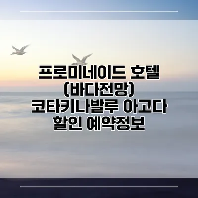 프로미네이드 호텔 (바다전망) 코타키나발루 아고다 할인 예약정보