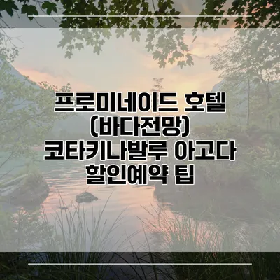 프로미네이드 호텔 (바다전망) 코타키나발루 아고다 할인예약 팁