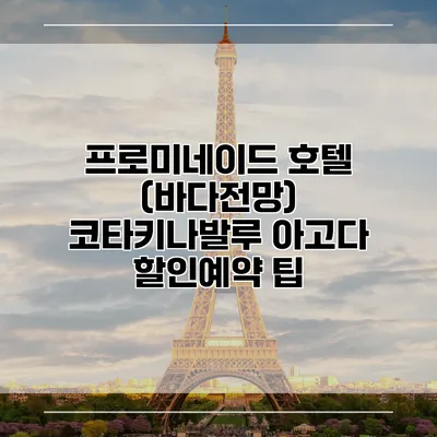 프로미네이드 호텔 (바다전망) 코타키나발루 아고다 할인예약 팁