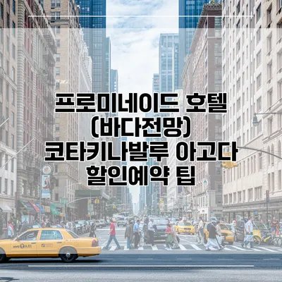 프로미네이드 호텔 (바다전망) 코타키나발루 아고다 할인예약 팁