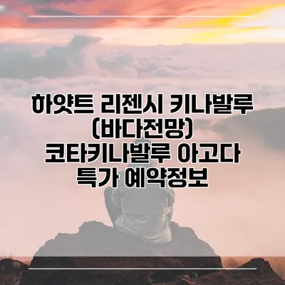 하얏트 리젠시 키나발루 (바다전망) 코타키나발루 아고다 특가 예약정보