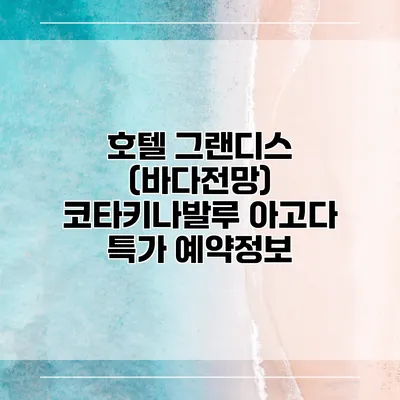 호텔 그랜디스 (바다전망) 코타키나발루 아고다 특가 예약정보