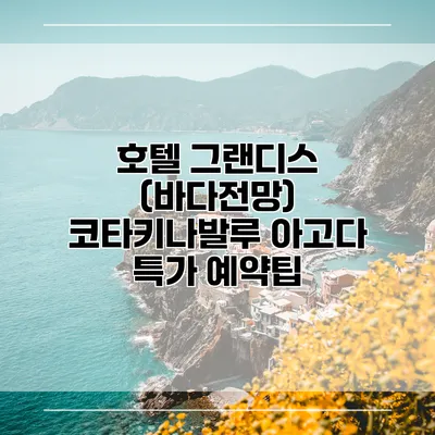 호텔 그랜디스 (바다전망) 코타키나발루 아고다 특가 예약팁