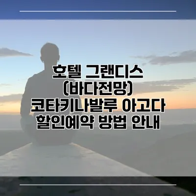 호텔 그랜디스 (바다전망) 코타키나발루 아고다 할인예약 방법 안내