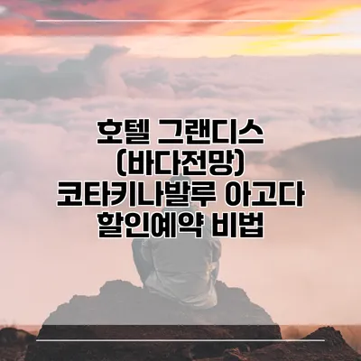 호텔 그랜디스 (바다전망) 코타키나발루 아고다 할인예약 비법