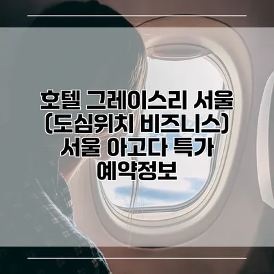 호텔 그레이스리 서울 (도심위치 비즈니스) 서울 아고다 특가 예약정보