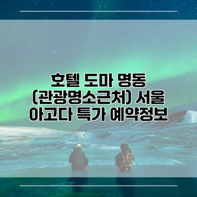 호텔 도마 명동 (관광명소근처) 서울 아고다 특가 예약정보