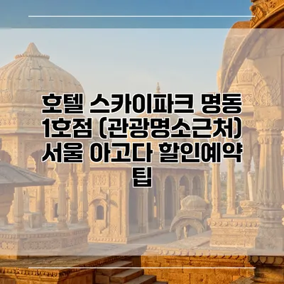 호텔 스카이파크 명동 1호점 (관광명소근처) 서울 아고다 할인예약 팁