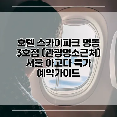 호텔 스카이파크 명동 3호점 (관광명소근처) 서울 아고다 특가 예약가이드