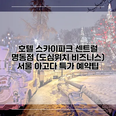 호텔 스카이파크 센트럴 명동점 (도심위치 비즈니스) 서울 아고다 특가 예약팁