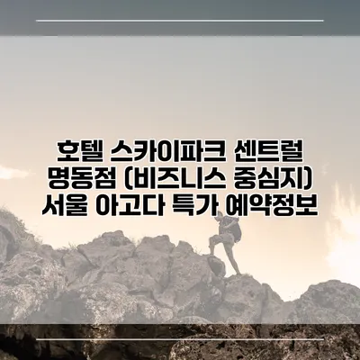 호텔 스카이파크 센트럴 명동점 (비즈니스 중심지) 서울 아고다 특가 예약정보