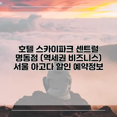 호텔 스카이파크 센트럴 명동점 (역세권 비즈니스) 서울 아고다 할인 예약정보