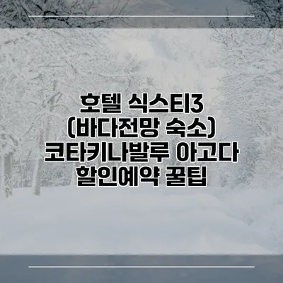 호텔 식스티3 (바다전망 숙소) 코타키나발루 아고다 할인예약 꿀팁