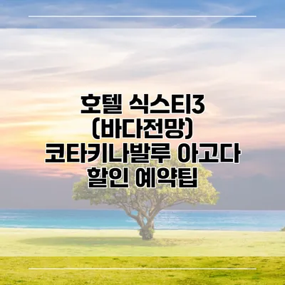 호텔 식스티3 (바다전망) 코타키나발루 아고다 할인 예약팁