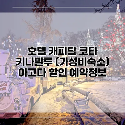 호텔 캐피탈 코타 키나발루 (가성비숙소) 아고다 할인 예약정보