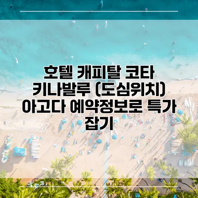 호텔 캐피탈 코타 키나발루 (도심위치) 아고다 예약정보로 특가 잡기
