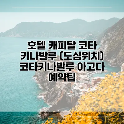 호텔 캐피탈 코타 키나발루 (도심위치) 코타키나발루 아고다 예약팁
