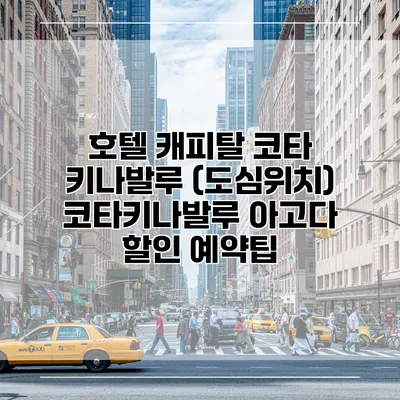호텔 캐피탈 코타 키나발루 (도심위치) 코타키나발루 아고다 할인 예약팁